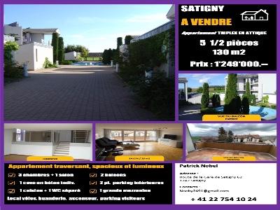 Vente Appartement SATIGNY  en Suisse